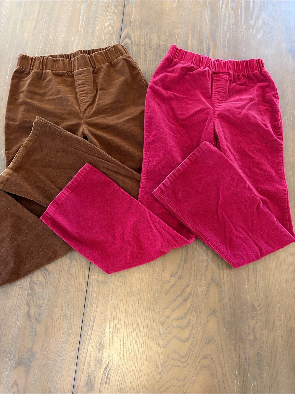Women’s Corduroy Pull-On Pants - Brown and Red- TWO PAIR